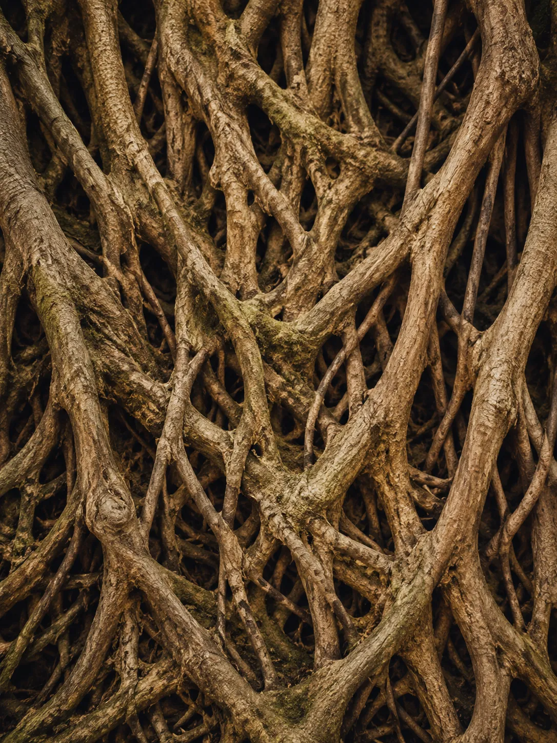 Golden roots illustration symbolizing healing and growth